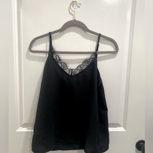 Black Lace Trim Camisole